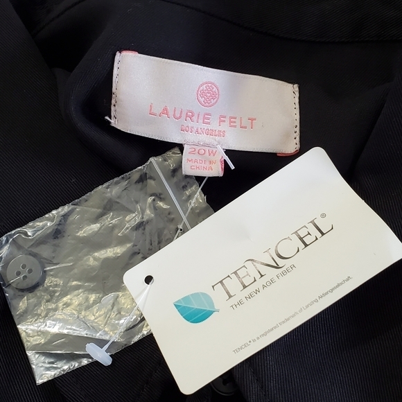 Asymmetric Tencel Shirt Dress with Pockets Size 20W Cinched Tie Front Office NEW - Picture 13 of 15